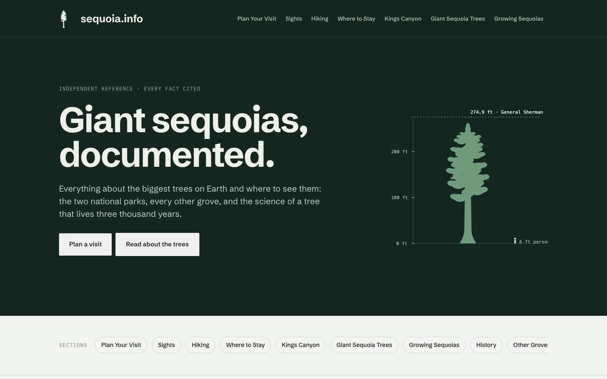 The sequoia.info home page